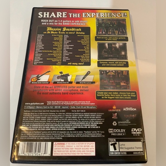 Guitar Hero World Tour for PlayStation 2 used - Picture 4 of 6